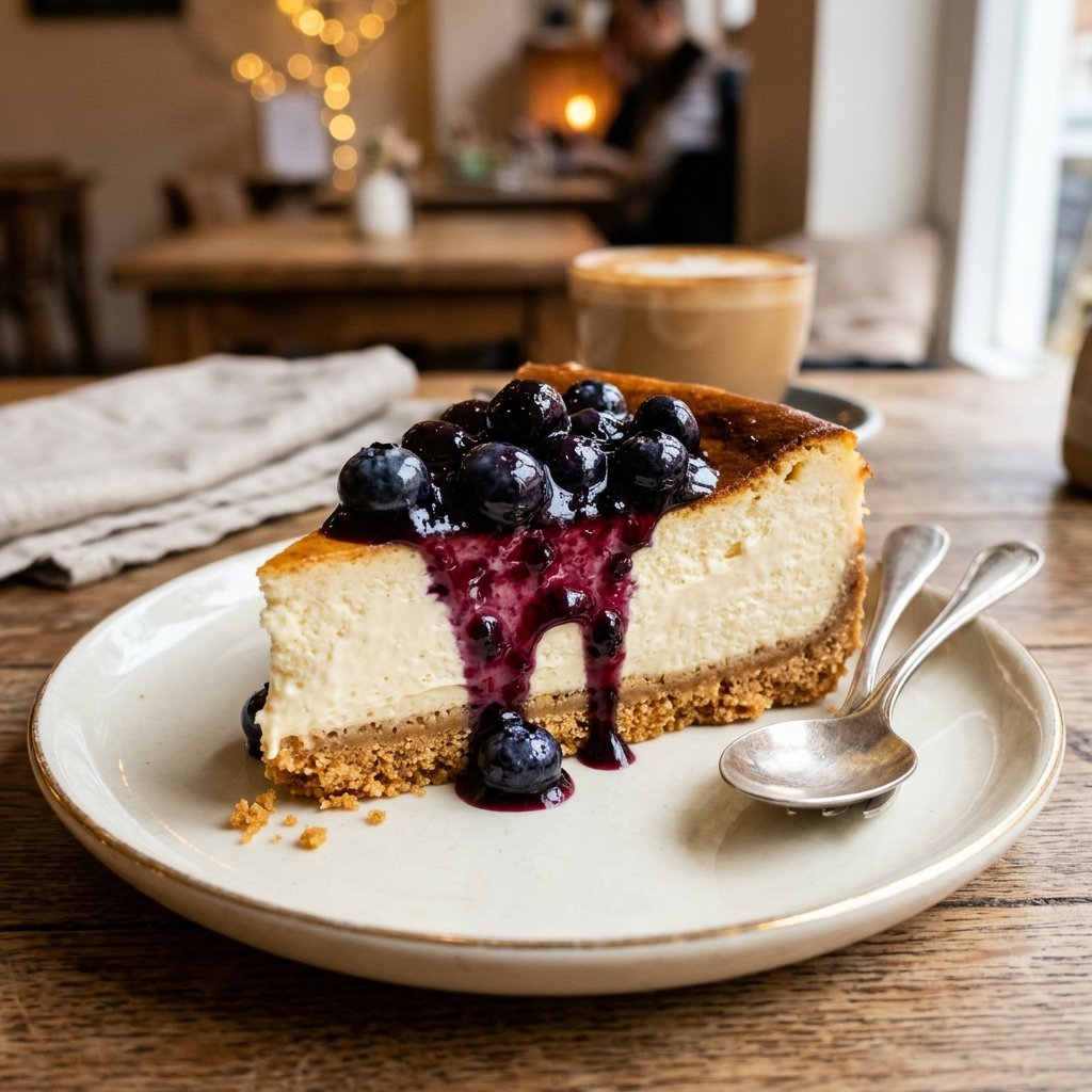 New York Blueberry Compote Cheesecake